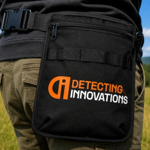 Detecting Innovations Finds Pouch for Metal Detecting – Durable, Adjustable Waist Bag with Deep Zippered Compartment and Tool Attachment — view 2