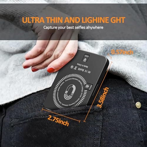 128 LED Rechargeable Portable Selfie Light Video Conference Lighting with Clip and Camera Tripod Adapter, 3 Lighting Modes, for Laptop/Phone, iPhone Camera, Youtube, TikTok, Makeup Vlog — view 6