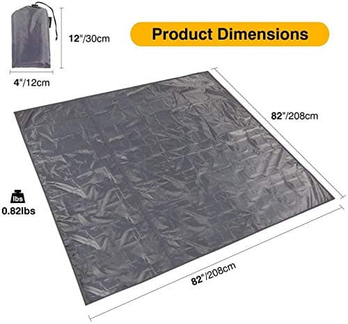 REDCAMP 210x210cm Ground Sheet for Camping, Heavy Duty Tent Footprint,Grey — view 4