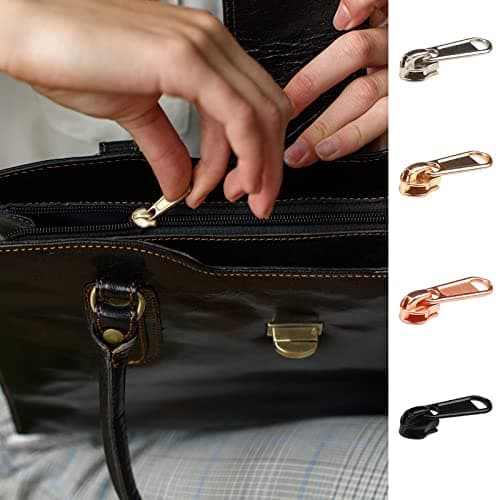DOITEM 24Pcs Zipper Repair Kit Zip Replacement 5# Zipper Pull Rescue Kit for Clothing Jackets Purses Luggage Backpacks (4 Colors) — view 5