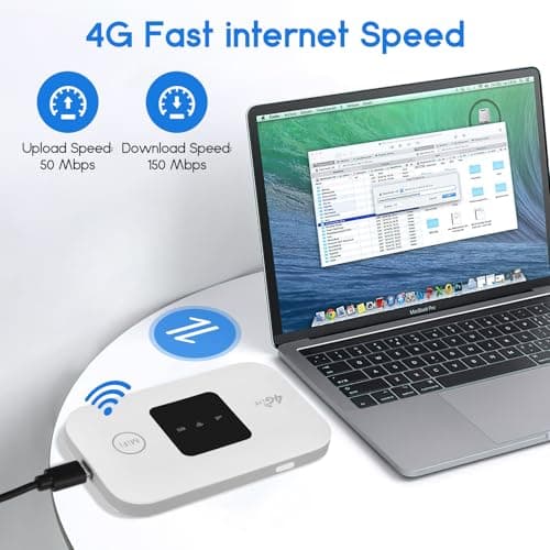 4G/5G MiFi Router,Portable Wifi Travel Router with SIM Card Slot,Pocket 4G LTE Internet Hotspot Up To 10 Users for Travel Phone Computer Laptop — view 2