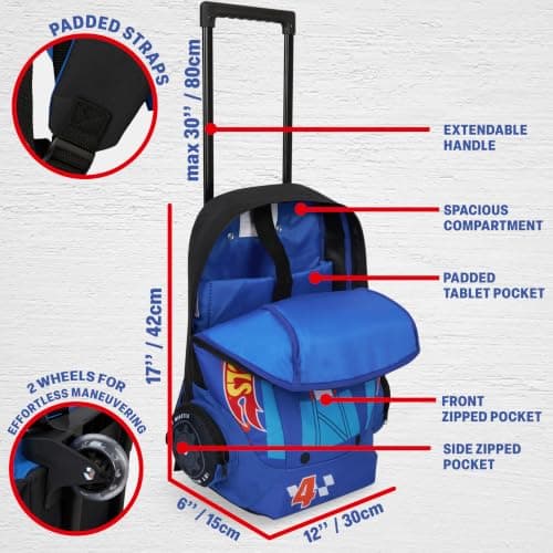 Get Trend Hot Wheels Boys 3D Trolley Bag, Backpack for Travel and School — view 4
