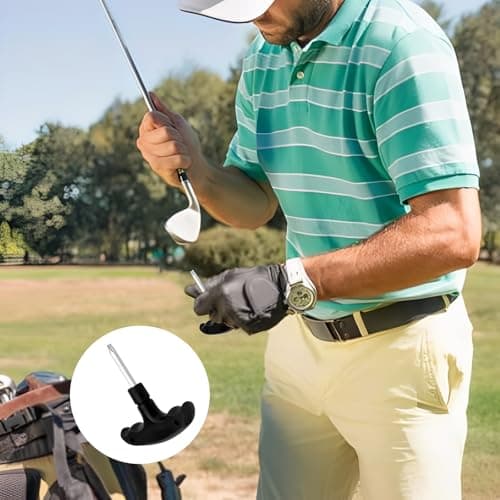 Golf Torque Wrench, Portable Stainless Steel Golf Wrench Tool with Plastic Handle Handheld, Adjustment Golf Club Driver Shaft Adapter Torque Tool Essential Accessory (Black) — view 4