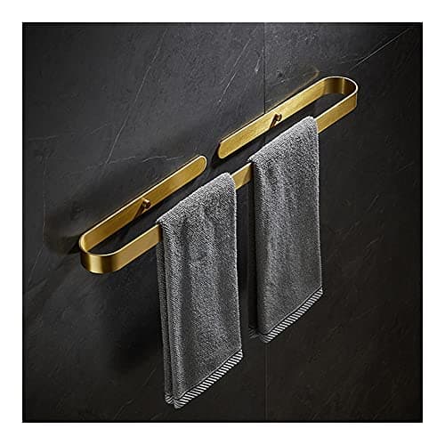 GLETSF Towel BarBath Towel Bar Single-Pole Nordic Hotel Slippers Holder, Brush Gold Toilet Towel Hanging Aluminum Towel Pole Hardware Pendant Towel Holder,Gold-40cm