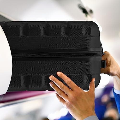 Flight Knight 56x45x25 EasyJet Cabin Bag, Jet2, British Airways Suitcase - Lightweight Small Durable 4-Wheel Cabin Case, Maximum Carry-On Size, ABS Hard Shell, 10kg Hand Luggage Bag- 56 x 45 x 25 — view 5
