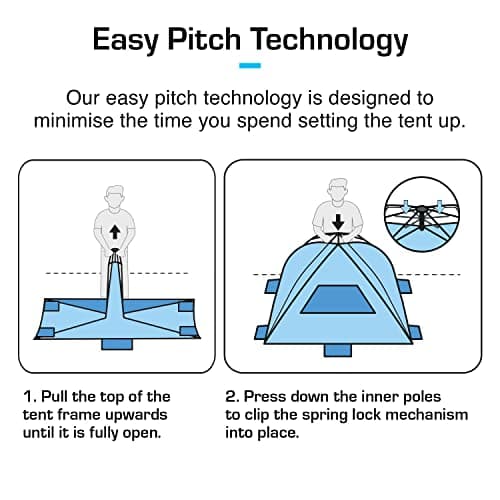 Active Era® Luxury Beach Tent – 3-4 Person Sun Shelter with Easy Pitch Technology and UPF 50+ Rated Sun Protection - Lightweight Pop-up Beach Tent for Picnic, Outdoors, Camping — view 5