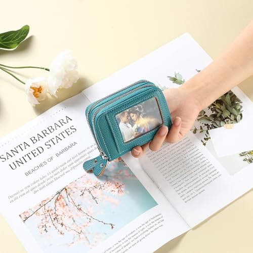 SENDEFN Wallet for Women RFID Blocking Credit Card Holder for Women Small Blocked Accordion Wallets Ladies Purse with Zipper Coin Pocket & ID Window — view 5