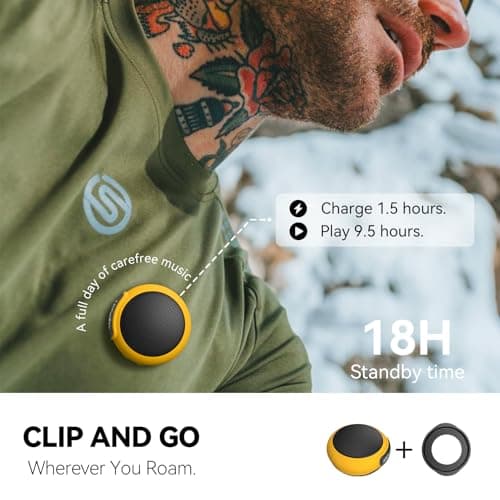 ANCwear Wearable Bluetooth Speaker with Clip, 3-Way Portable Mini Speaker — view 2