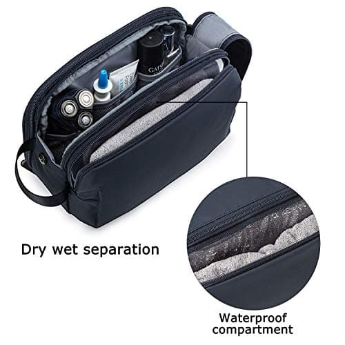 BAGSMART Men's Wash Bag, Large Capacity Travel Toiletry Bag & Wet Pocket — view 3