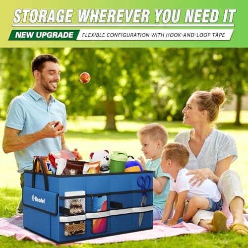 K KNODEL Car Boot Storage Organiser for SUV, Van, Truck (Small, Blue) — view 6