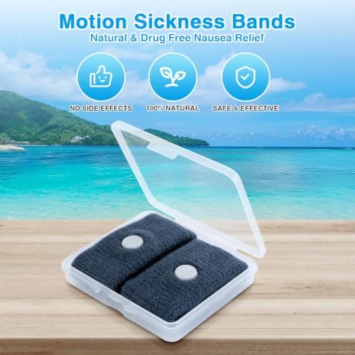MEIYYJ Motion Sickness Bracelets Acupressure Relief for Motion Sickness Sea Sickness Wristbands for Adults & Kids,Morning Sickness Relief for Pregnant Women Ideal for Car Sea Air Tarvel-Green/White — view 4