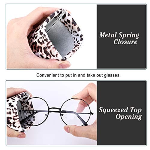 MoKo Squeeze Top Glasses Pouch, Leather Soft Sunglasses Case, 2pack — view 3
