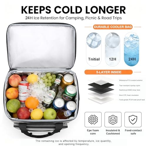 Youngoa Cool Bag, 40L Large Insulated Leakproof Foldable Cool Box — view 3