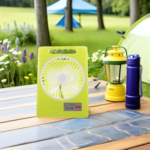 Ciieeo Portable 3-speed Adjustable Fan Solar Powered, Camping Fan LED Light with Rechargeable 1200mah Battery, Foldable Design with Type-c Charging Port for Outdoor Camping Emergency — view 5