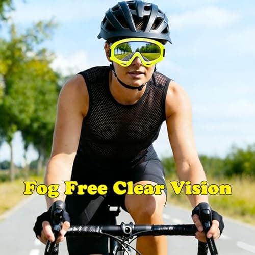 Ski Goggles Snowboard Goggles - UV Adjustable Snowmobile Riding Offroad Protective Goggles, Cycling Motorcycle ATV Glasses Winter Snow Sports Glasses For Youth Men Women Teens Boys & Girls (Yellow) — view 4