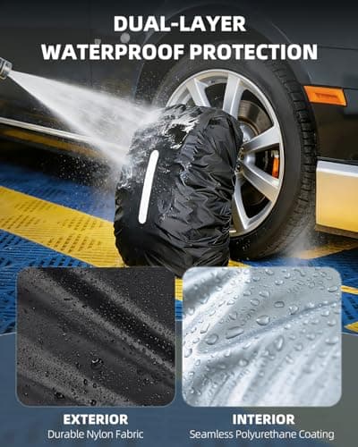 2 Pcs Backpack Waterproof Rain Cover 26-40L, Reinforced Polyester Fiber — view 3