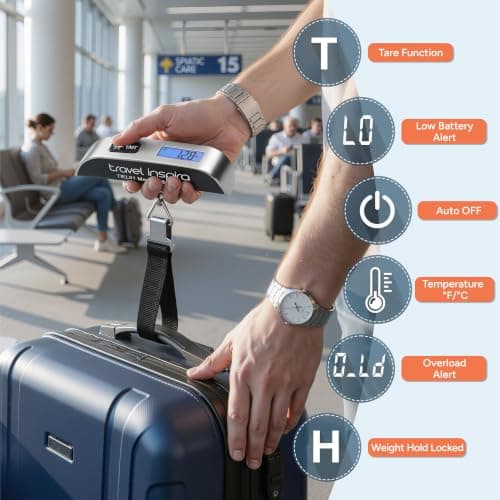 travel inspira Luggage Scale, Portable Suitcase, Weighing Scales (Silver) — view 2