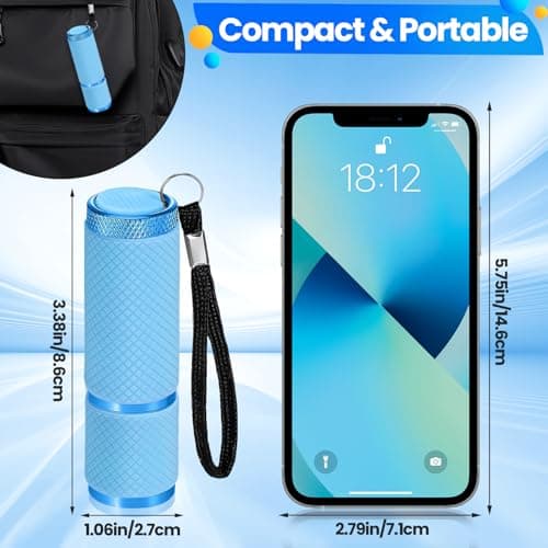 4 Pack Mini Torch Set, Super Bright Small Torches with 9 LEDs, Battery Powered for Kids & Adults, Camping Hiking Outdoor Gifts (Batteries Not Included) — view 3