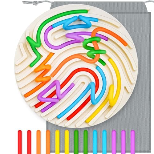 NiToy Silicone Sensory Busy Board, Montessori Travel Fidget Toy