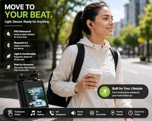 NEIU Wireless ANC Earbuds with 8000mAh Charging Case — view 6