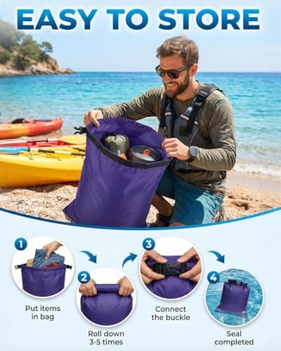 MOXTOYU 10 Pack Dry Bags Waterproof Dry Bag Set with 1.5L-15L Capacity, Storage Bags for Camping Outdoor Hiking Fishing Cycling Dry Sack Waterproof Rucksack Liner — view 5