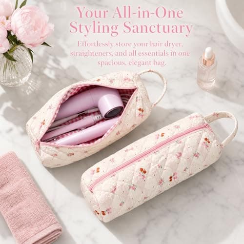 Solvio Hair Tool Bag Travel Storage Case, Portable Hair Dryer Bag Organiser for Curling Irons and Straighteners, Lightweight & Durable — view 3