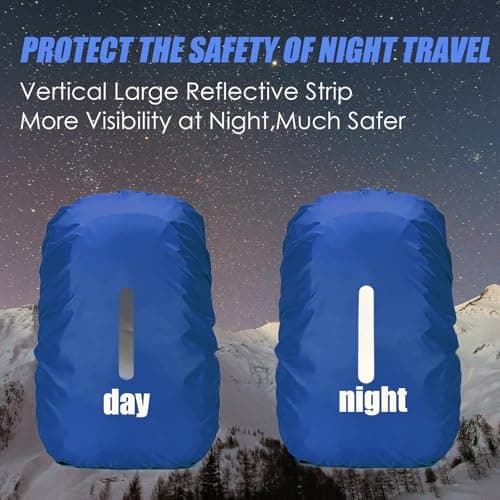 LICQIC Waterproof Rain Cover for Backpack, XS (20-30L), Blue — view 5