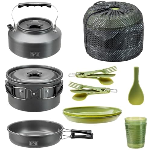Trail Camping Cooking Set, 2 Person, 16 Piece