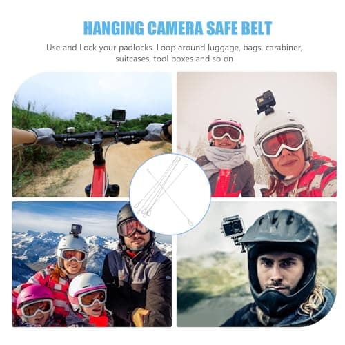 PERSELOSO 6 Pcs Stainless Steel Camera Tethers for Action Camera Accessory — view 3