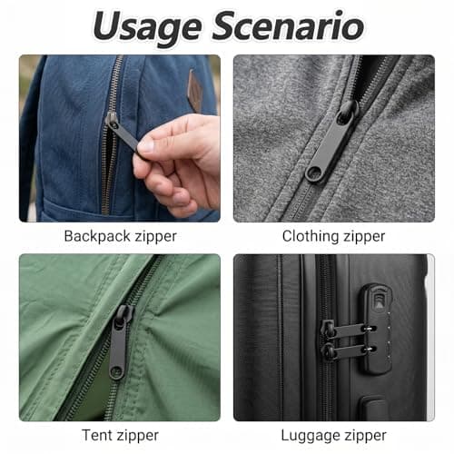 Shimmeroo 6PCS Replacement Zipper Pulls, No.8 Luggage Zipper Pull — view 5