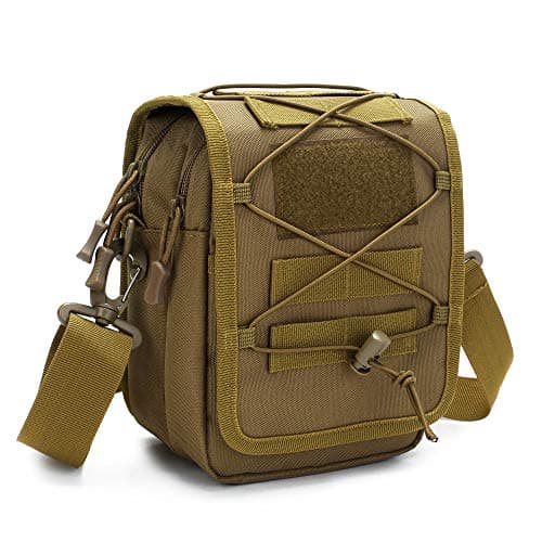 HUNTVP Messenger Bag Tactical Cross Body Bag Men Military Shoulder Bags Laptop Pack for Men Women Work Travelling Camping Hiking Outdoor (Black/Brown/Grey/Green)