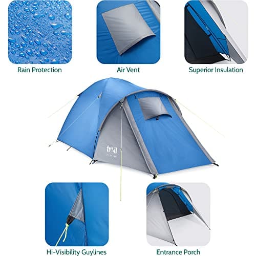Trail Bracken 2 Man Tent with Porch, L300cm x W140cm x H110cm — view 4