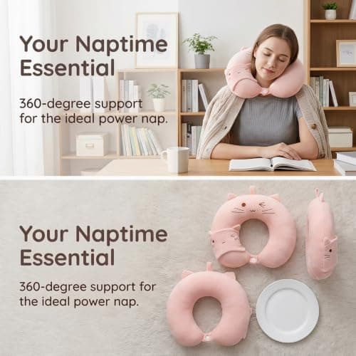 Lyyixbix 2 Pcs Kids Travel Pillow, 28 × 29cm Memory Foam Kids Travel Pillow — view 5