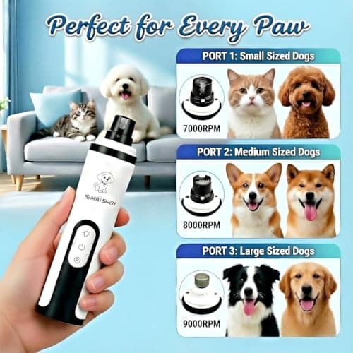 Silent Groom Pro Nail Grinder with LED Light 3-Speed and 2 Grinding Heads — view 2