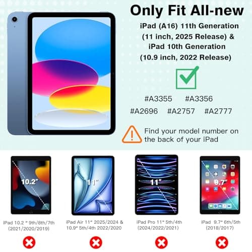 TiMOVO Case for iPad A16 11th Gen 11"/10th Gen 10.9", Midnight Green — view 2