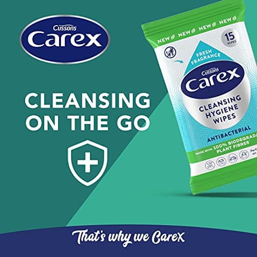 Carex Antibacterial Original Biodegradeable Wipes, Cleans, Cares and Protects, Bulk Buy, Pack of 10 x 15 Wipes — view 5