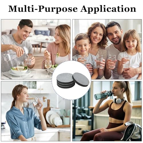 8 Pack Water Bottle Filter Discs Compatible for Brita Fill & Go Filter Bottles, Micro Disc Replacement Filter Compatible with Brita Water Bottle, Water Filter Discs Reduce Chlorine, Microparticles in — view 6