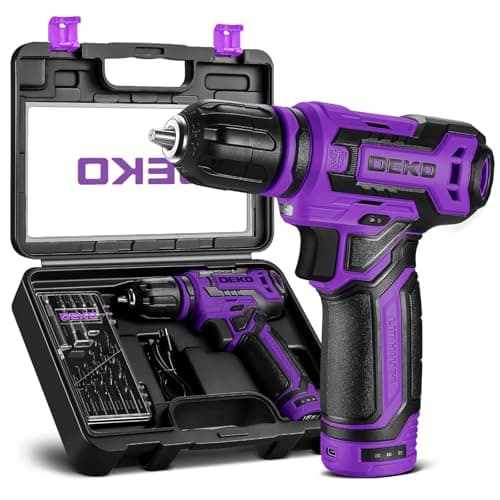 DEKOPRO 12V Cordless Drill 1.65lbs Lightweight, Variable Speed Type-C Charging Battery Powered Electric Screwdriver, 3/8" Chuck Drill Kit for Women with Portable DIY Tool Set