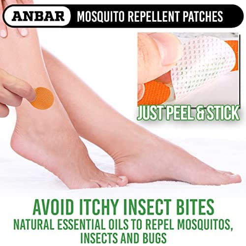 Anbar Mosquito Repellent Patches for Kids and Adults, 132 Patch Set, Small Waterproof Stickers to Repel Bugs and Insects, Deet Free Natural, 24-Hour Protection, Skin Safe — view 3