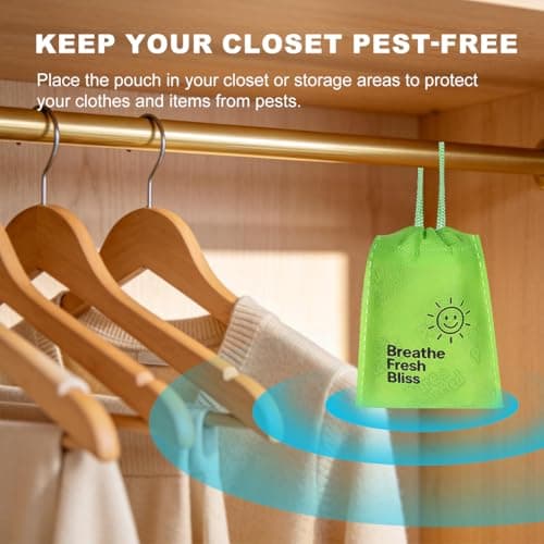 Bed Bug Repellent Pouches, 12 Pack Natural Plant Based Essential Oil, Flea and Mite Bedbug Deterrent for Indoor Home, Hotels and Luggage, Long Lasting Closet Bed Bug Prevention, No Residue Formula — view 5