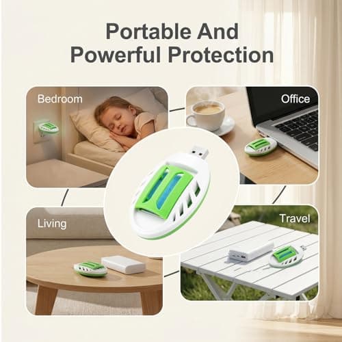 USB Mosquito Repellent Plug in with Tablets Plug in Mosquito Repellent Portable Insect Repellent for Indoor Outdoor Travel Camping Electric Mosquito Killer Protection Summer Sleep Insect Repellent — view 6