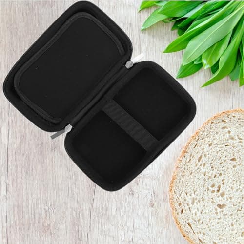 Amosfun Hard-shell Electronics Case for Portable Hard Drives Shockproof Tech Organizer Bag with Multiple Compartments Travel Cable Pouch for USB Cables Earphones and Power Adapters Black — view 6