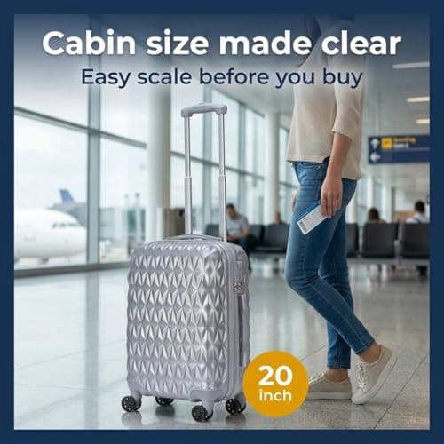 CMY Suitcase 20 Inch Cabin Hard Shell Lightweight ABS Carry-On Luggage — view 3