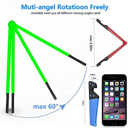 VOVIGGOL Portable Mobile Phone Stand for Desk 8 Pack, Foldable Pocket Travel Desk Phone Holder, Upgrade Universal V Smartphone Kickstand Mount Compatible with iPhone iPad Tablet Kindle Android — view 4
