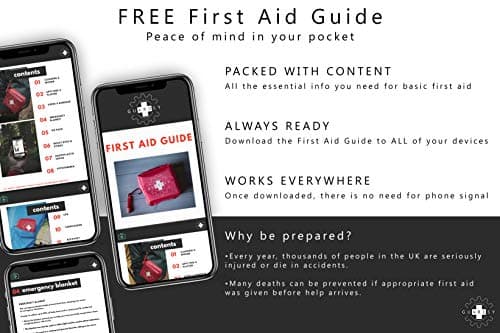Guardsy Mini First Aid Kit | Compact Small Medical Emergency Survival Kit perfect for Car, Travel, Hiking, Camping, Outdoor, Cycling, Running, Home, Vehicle, Sports. With Digital First Aid Guide app — view 6