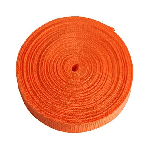 Polypropylene Webbing Straps 20mm 25mm 30mm 38mm 40mm 50mm Tape Backpack Luggage Straps Crafts Outdoor DIY Colours Lengths (20mm/1m, Orange)
