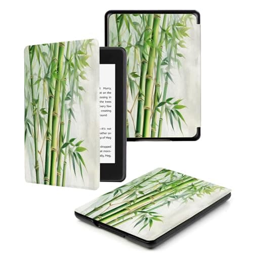 Case for Fits 6" Kindle (11th Generation-2024/2022 Release),Lightweight Shell Cover with Auto Wake/Sleep for Kindle 2024/2022 11th Gen e-Reader Green Tall Bamboo Forest