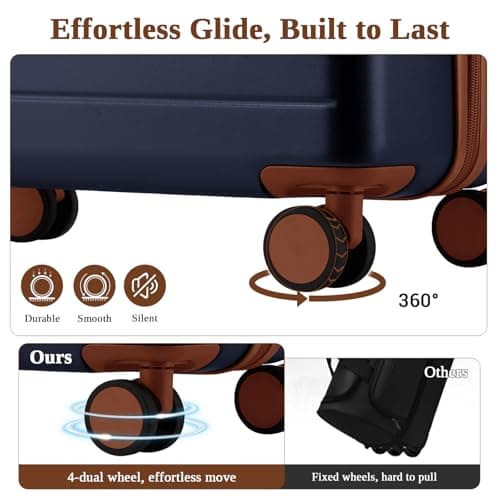 Kono 28 Inch Large Suitcase, Lightweight ABS+PC Luggage with 4 Wheels — view 5