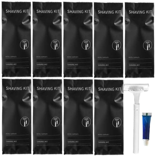 10Pack Luxury Individually Wrapped Travel Disposable Razors Set With Shave Cream; Clean and Hygienic; Hotel Multipurpose Private Body Razor; Portable Shaving Razor Set for Home Hotel Travel, Daily Use