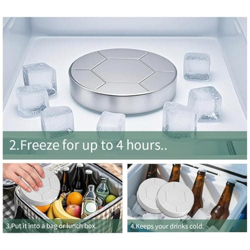 Stainless Steel Ice Pack - Freezing Ice Plate, Reusable Metal Cooling Pack, Food and Beverage Temperature Control Accessory | Suitable for Insulated Lunch Boxes Cooler Bags Road Trips Hiking — view 2